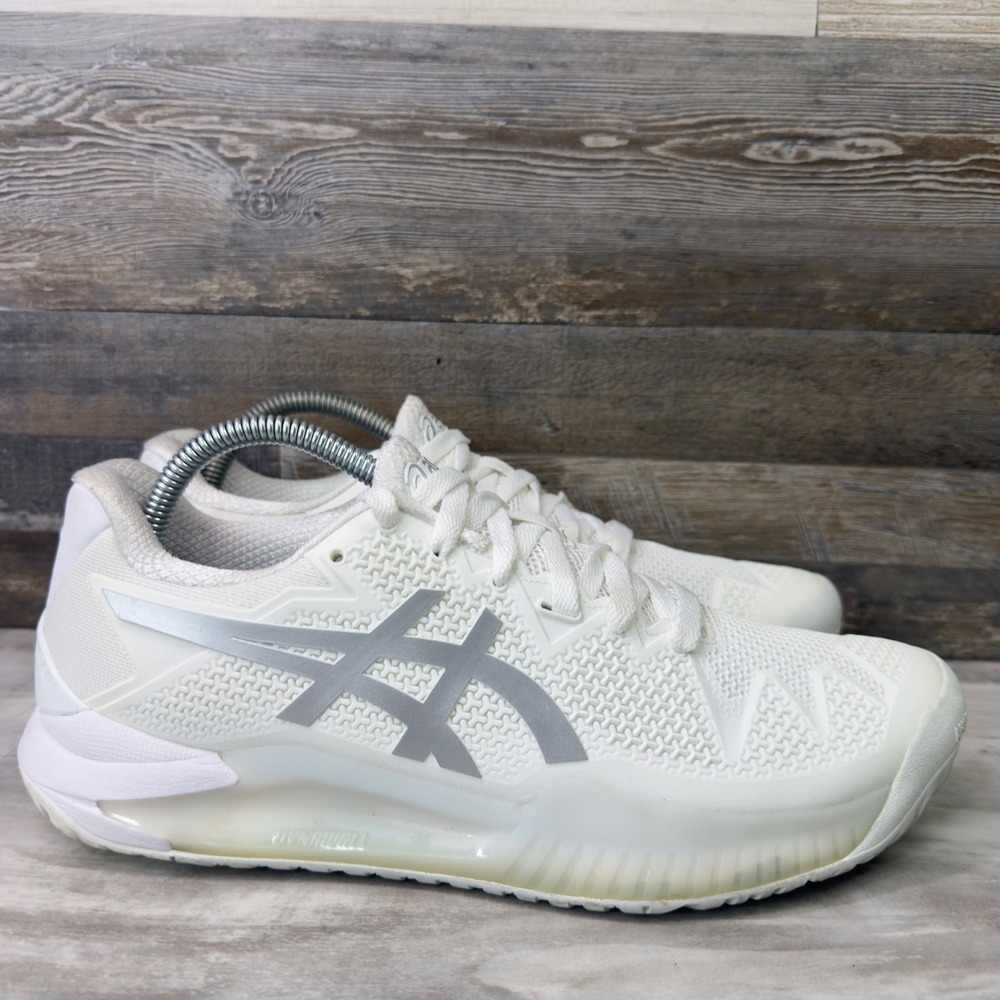 ASICS Gel-Resolution 8 Women Size 9.5 Pickleball Tennis Shoes Pure Silver